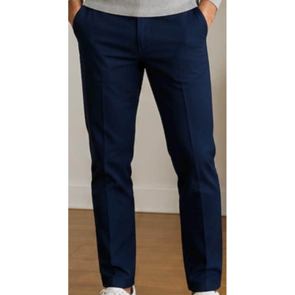 Dunning Men’s Blue Performance Golf Pant 36x32 Stretch Flat Front Athletic